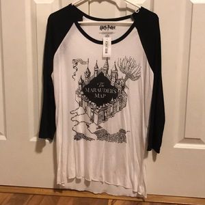 Harry Potter Marauders Map Baseball Tee